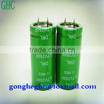 long life and high power for 2.7v 250f capacitor