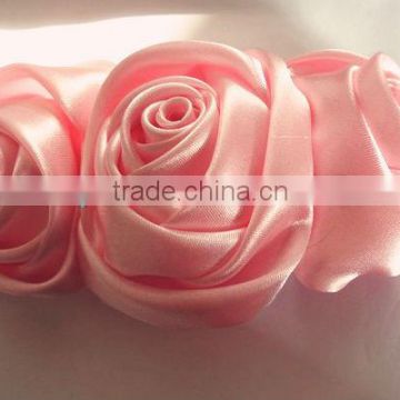 handmade satin fabric rose flower head