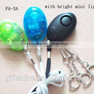 personal alarm with keychain and light