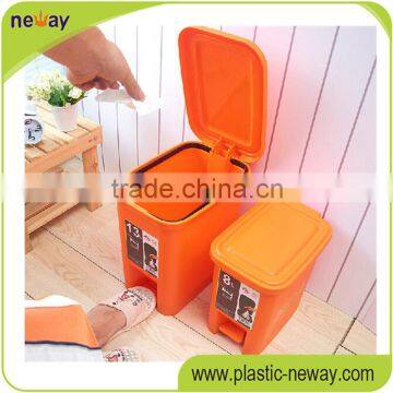 colorful Eco-Friendly foot pedal unique standing PP 8L/13L recycling trash can