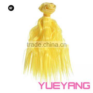 New Arrival 15cm Long Colored Curly Weft Doll Hair