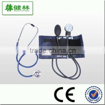 Aneroid Sphygmomanometer with dual head aluminum chestpiece stethoscope