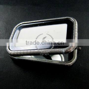 50x85mm Setting Metal Rectangle Blank Base Bezel Vintage Style Antiqued Silver Compact Pocket Mirror Tray Glass Cabochon 1991022