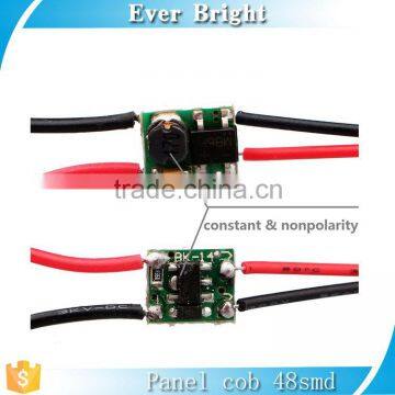 Constant Nonpolarity COB 48SMD LED Panel Roof Light Lamp + T10 Festoon Adapter Dome Light Bulb photo-3