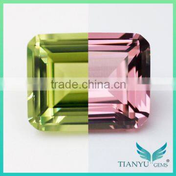 loose synthetic gemstone #139 emerald cut nanosital stone wholesale price