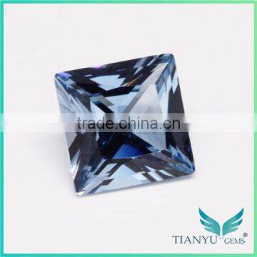 Wuzhou Gems Gemstones Processing Loose Synthetic Aquamarine Spinel Rough photo-4