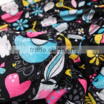 Anti pilling cuddle soft 100% polyester micro minky fabric for baby products