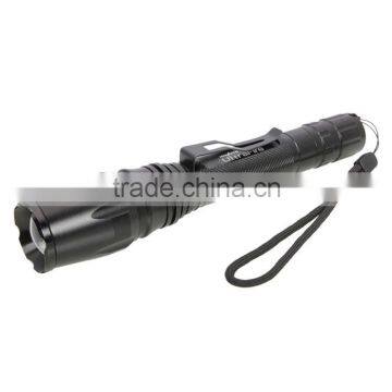 XML-T6 LED 5 Mode Focusing LED Torch Flashlight Black photo-3
