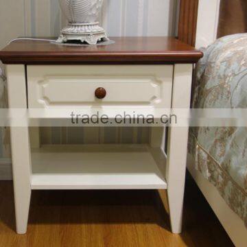 FUTURE Korea's Rural Style Solid Wood White Bed With Fabric for Bedroom Furniture Design photo-3