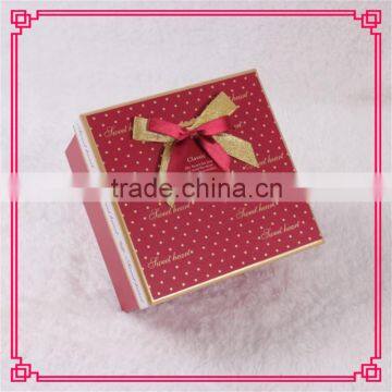 Dot Design Hot Stamp Paper Square Boxes For Gifts Flat Pack