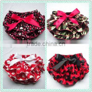 Toddler baby girls ruffle PP pants multi colors satin ruffled shorts bow bloomers