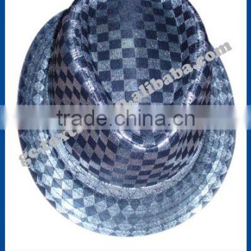 diamond pattern fedora hat