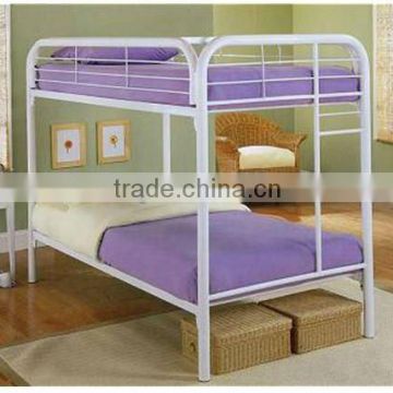 White metal single bunk child bed