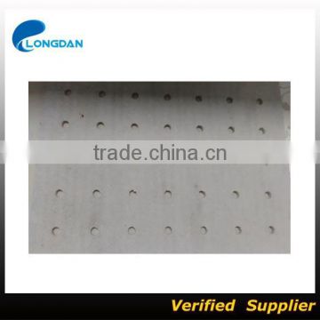 Perforated calcium silicate board