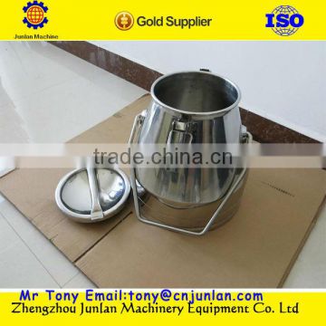 small stainless steel milk can