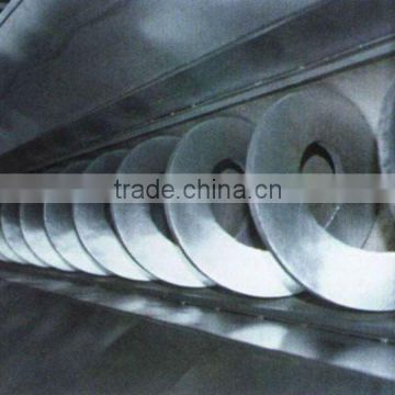 Shaftless screw conveyor for wastewater treatment equipment