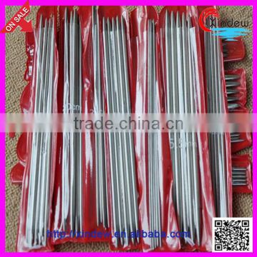 Two point stainless steel knitting needle