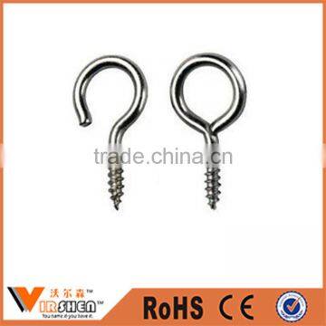 Zinc plated small screw hook wood screw hook eye hook