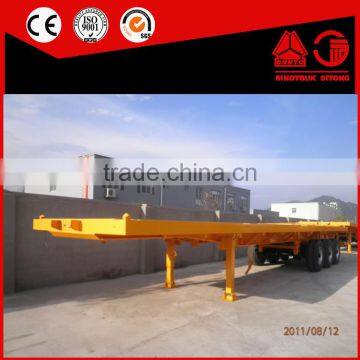 Chinese Manufacturer 3 Axle Flatbed Container Semi Trailer for Online Shopping photo-5