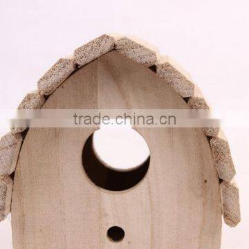 Handmade Environmental Antique House Shaped FSC Wooden Bird Cage photo-3