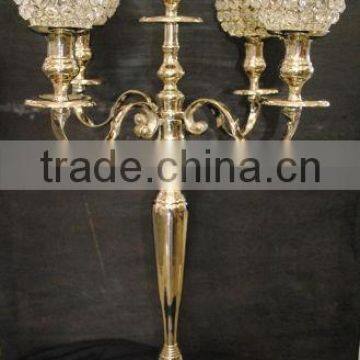 Gold Candelabra/wedding Gold Candelabra/Wedding Table Gold Candelabra photo-2