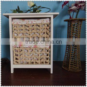 Elegance Rural Style Wood Cabinet With 7 Wicker Drawers Wholesale photo-4