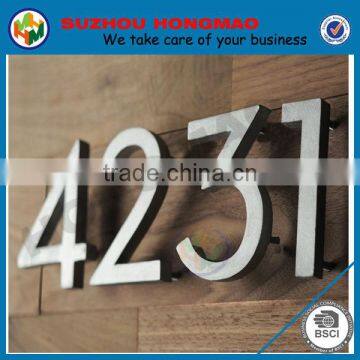 Stainless steel house number for building