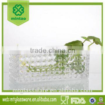 29.8/25/20cm Length Clear Dot Home Decor Sqnare Vase photo-2