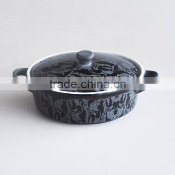 Ceramic Glaze Bakerware With Lid, Rectangle Oval Square Round Roaster photo-4