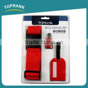 Toprank Colorful Adjustable Luggage Belt Strap 3-digit TSA Lock And Luggage Tag 3pcs Flight Travel Luggage Set For Suitcase photo-3