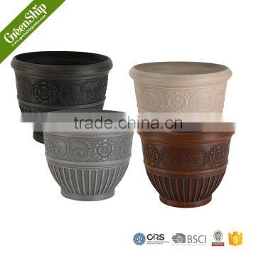 Round Coloful Indoor Large Tree Cheap Ceramic Wood Stone Garden Flower Pot