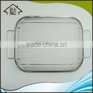 NBRSC Reliable Company Stainless Steel Mesh Roasting Frying Pan Grill Basket photo-5