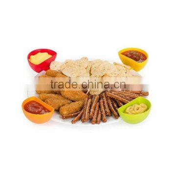4 PCS Set Plastic Dip Clip Colorful Bowl Clip Mini Plate Sauce Clip photo-3