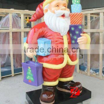 Resin Outdoor Sculptures Fiberglass Father Christmas Statues photo-2