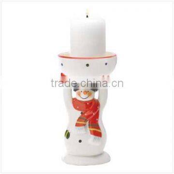 snowman candle holder