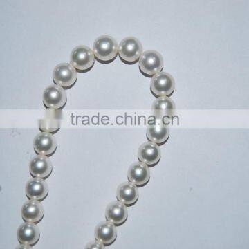 hot selling 9.5-10mm AAA white round south sea pearl strands