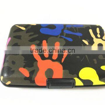 PU Leather Aluminum Wallet Business Card Holder, Credit Card Holder RFID Blocking photo-4