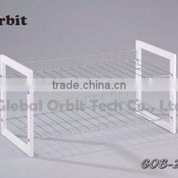 Home Furniture Shoe Storage Rack, 2 Tier Metal Shoe Shelves photo-6