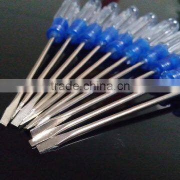 Small plastic handle with magnetic Phillips, flathead screwdriver,transparent handle