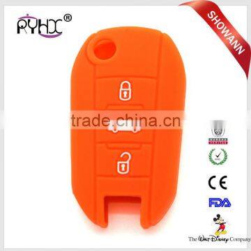 Colored Silicone Key Covers Silicone Key Cases Silicone Car Key Protector for Peugeot 3008 photo-3