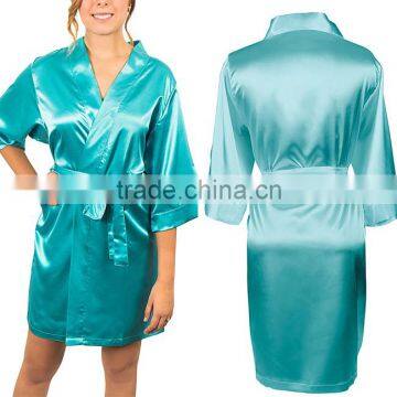 Customized Temptation Sexy Luxurious Robes Satin Silk Dreen Kimono Sleepwear Fashion Robe For Wedding Dress Honeymoon