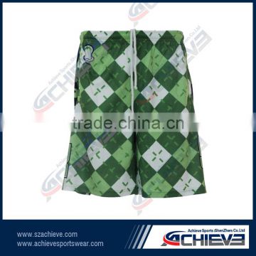 custom argyle lacrosse shorts with 100% polyester