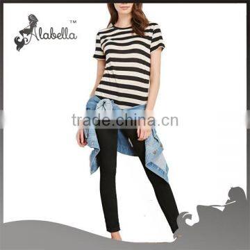 Classic Striped Tee Casual t shirts China tshirts manufacturer