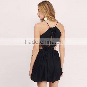 Maxnegio Sexy Short Necked Women Mini Beach Dress photo-3