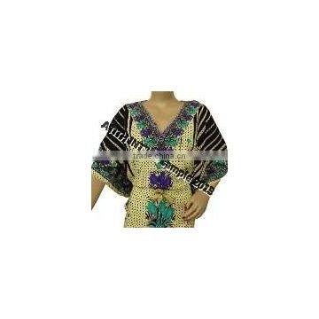 100% Microfiber Print Medium Round Neck Poncho