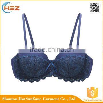 HSZ-58042 2016 Wholesale Lady Sexy Breast Full Up Bra Colorful Girls Underwear Bras Plus Size
