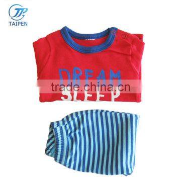 2pcs Sets Baby Sleepsuit 100% Cotton Long Sleeve Top And Stripe Footed Pants Kids Clothes Set