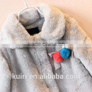 Faux Fur Jacket Girls Kids Warm Coat Children Winter Outwear Solid Single Button Coats All Children's Clothes and Accessories photo-2