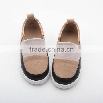 Flat Sole Kids Grey Hole Leather Baby Fashion Shoes photo-6