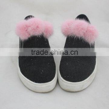 Myfur Top Quality Luxury Ball Animal Fur Pompom Shoe Accessory Shoes photo-4